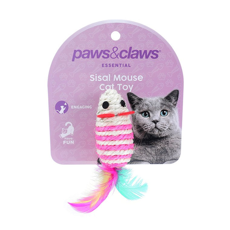 Sisal Mouse Cat Toy, Asstd