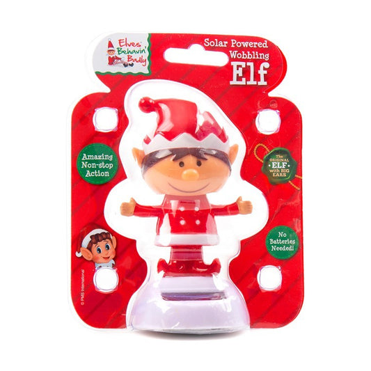 Christmas Elves Solar Wobbling Dancing Elf, 2 Asstd Designs