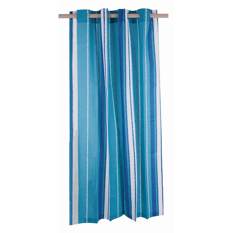 H&G Décor Curtain Teal Stripe