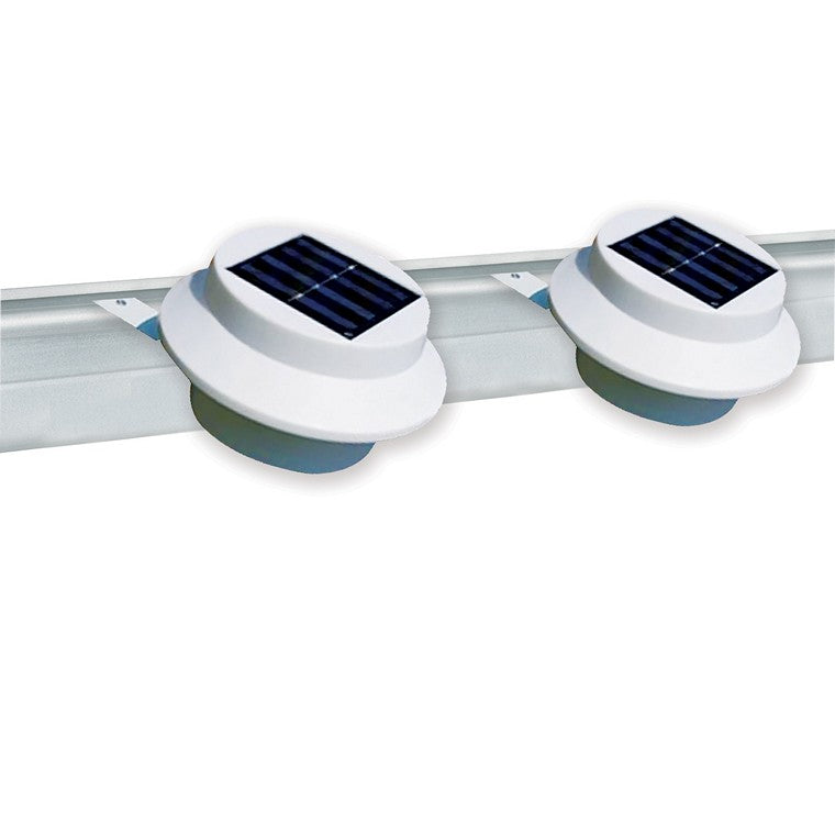 White Solar Gutter Light, 2pk