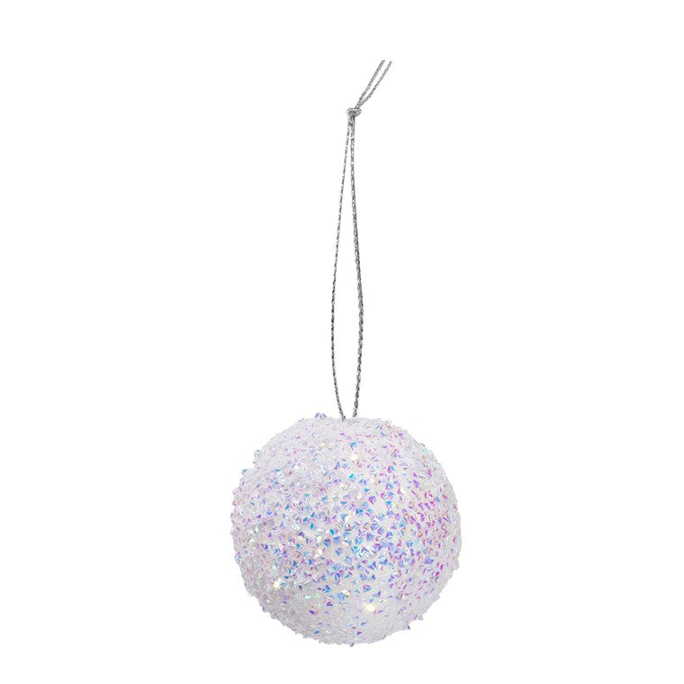 Iridescent Gleaming Bauble, 8cm, Asstd