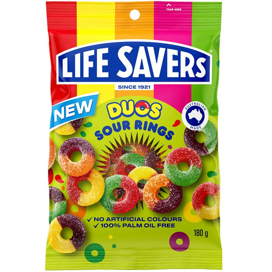 Life Savers Duo Sour Rings, 180gm