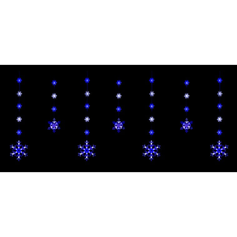 LED Snowflake Curtain, Asstd