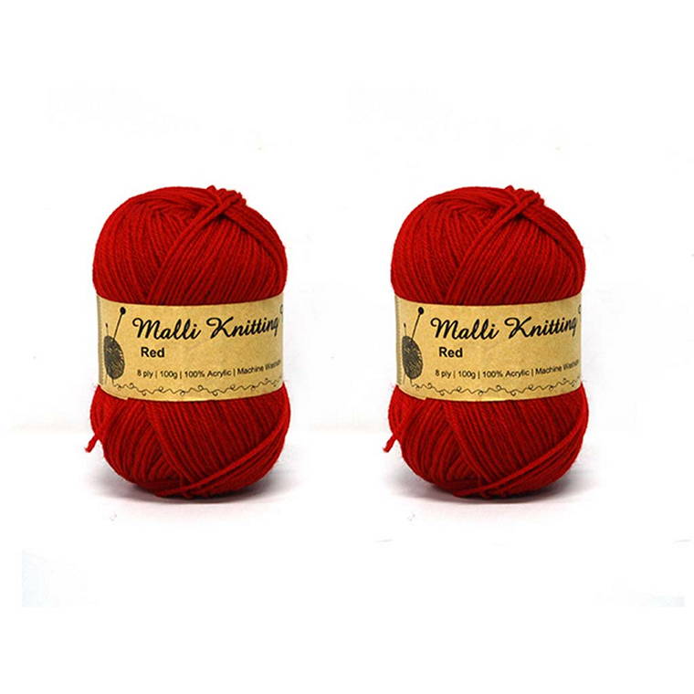 Acrylic Yarn, Red