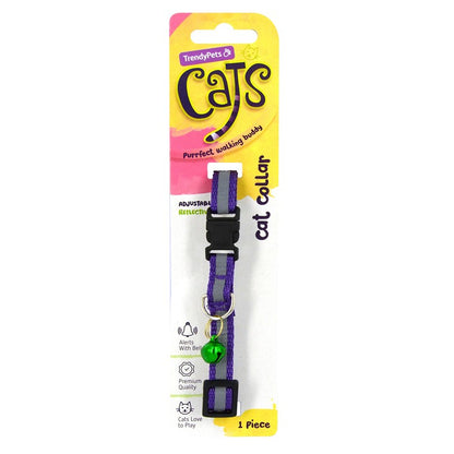 Cat Collar w/ Bell, Reflective, Asstd