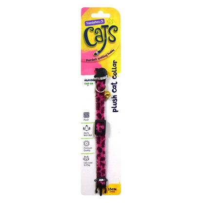 Cat Collar w/ Bell, Plush, Asstd