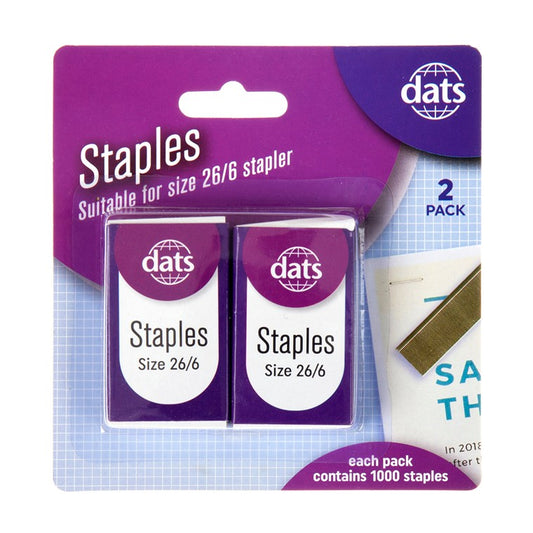 Staples, Size 26/6, 2pk