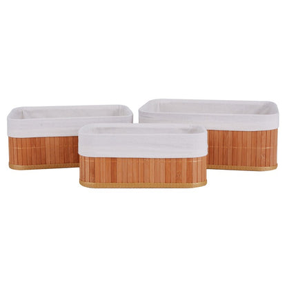 H&G Bamboo Storage Basket, Set Of 3