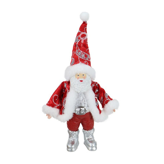 Mini Santa Figurine Glitzy, 18cm, Asstd