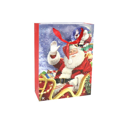 Christmas Santa Glitter, Gift Bag, Medium, Asstd