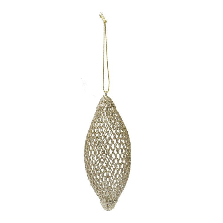 Glitter Mesh Teardrop, 11cm, Asstd