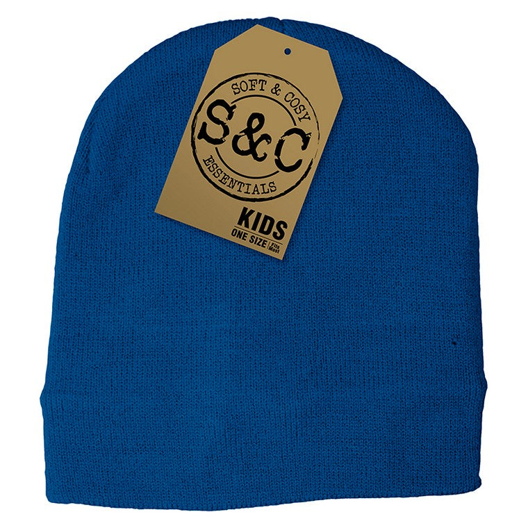 Kids Basic Beanie Blue