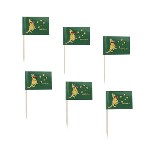 Boxing Kangaroo Flag Picks, 50pk