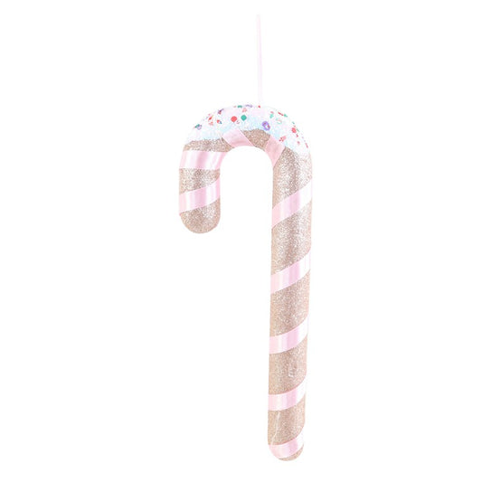 Pink Sprinkles Candy Cane, 33cm, Asstd