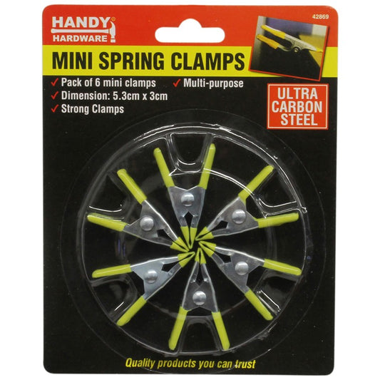 Mini Spring Clamps, 6pk