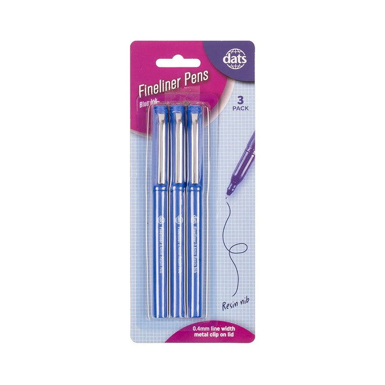 Fineliner Pens, 3pk