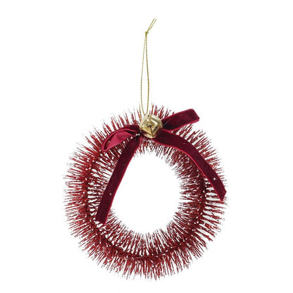 Hanging Bristle Wreath, 12cm, Asstd