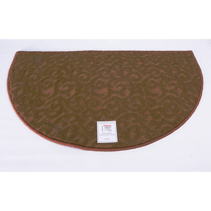 Overlocked Mat Semi Circle, 90cm, Asstd Colours