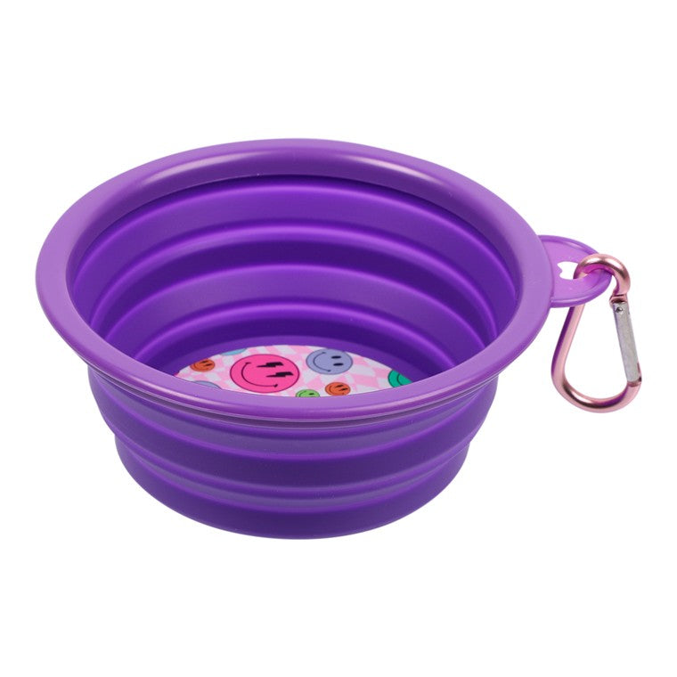 Collapsible Travel Bowl, Smiley