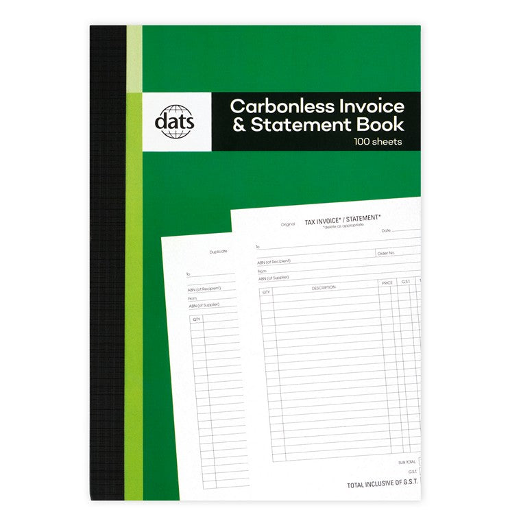 Carbonless Invoice & Statement Book, A4, 100 Sheets